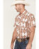 Rock & Roll Denim Men's Vertical Southwestern Stripe Short Sleeve Button Down Western Shirt , Natural, hi-res