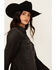 Image #2 - Wrangler Retro Women's Long Sleeve Snap Denim Western Shirt, Black, hi-res