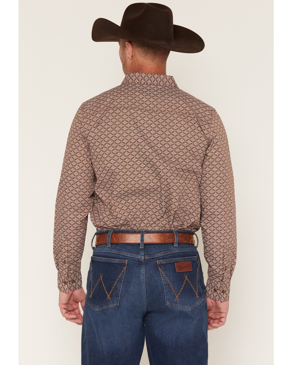 Image #4 - Gibson Trading Co Men's Gypsy Den Medallion Print Long Sleeve Button-Down Western Shirt, Chocolate, hi-res