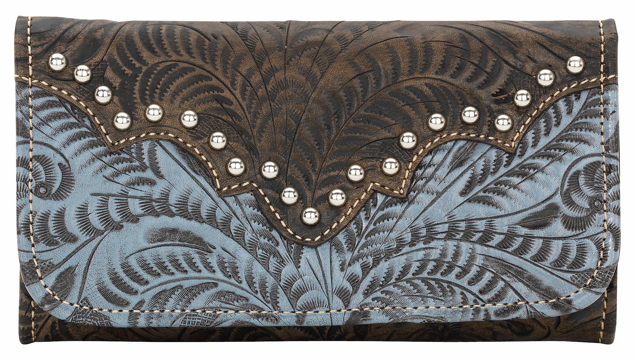 American West Annie's Secret Tri-fold Wallet, Brown, hi-res