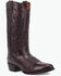 Image #2 - Dan Post Men's Mignon Western Boots - Round Toe, Black Cherry, hi-res