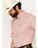 Image #2 - Ariat Men's Duke Plaid Print Short Sleeve Button-Down Performance Western Shirt, Red, hi-res