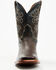 Image #4 - Cody James Men's Exotic Ostrich Western Boots - Broad Square Toe , Chocolate, hi-res