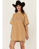 Image #1 - Blue B Women's Howdy Short Sleeve Mini T-Shirt Dress, Tan, hi-res