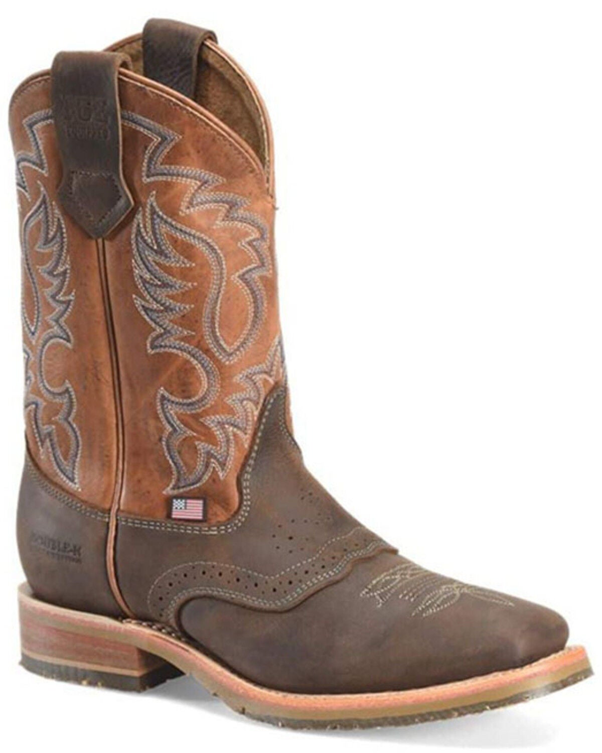 Double H Men's Fernandez Western Boots - Broad Square Toe, Brown, hi-res