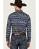 Image #4 - Cody James Men's Coyote Trail Southwestern Print Long Sleeve Snap Western Shirt, Light Blue, hi-res