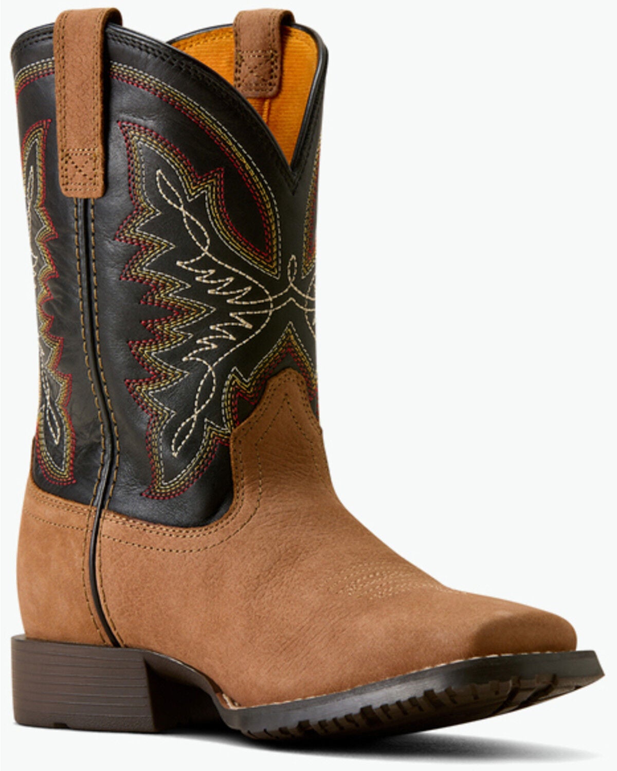 Ariat Boys' Hybrid Rancher Performance Western Boots - Broad Square Toe, Brown, hi-res