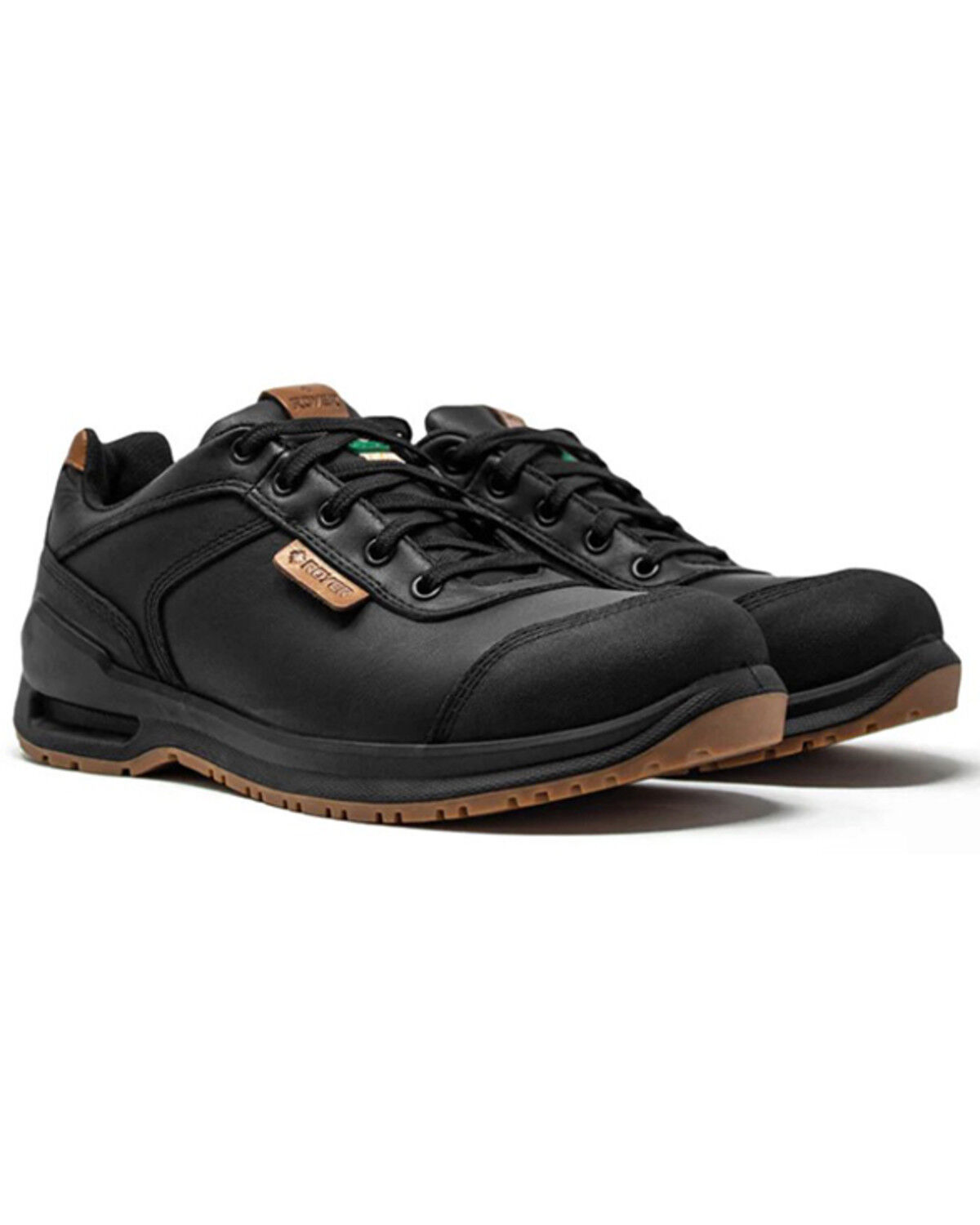 Image #1 - ROYER Men's Inspades Work Shoes - Aluminum Toe, Black/brown, hi-res