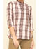 Image #4 - Carhartt Women's Plaid Print Relaxed Fit Midweight 3/4 Sleeve Button-Down Work Shirt, Wine, hi-res