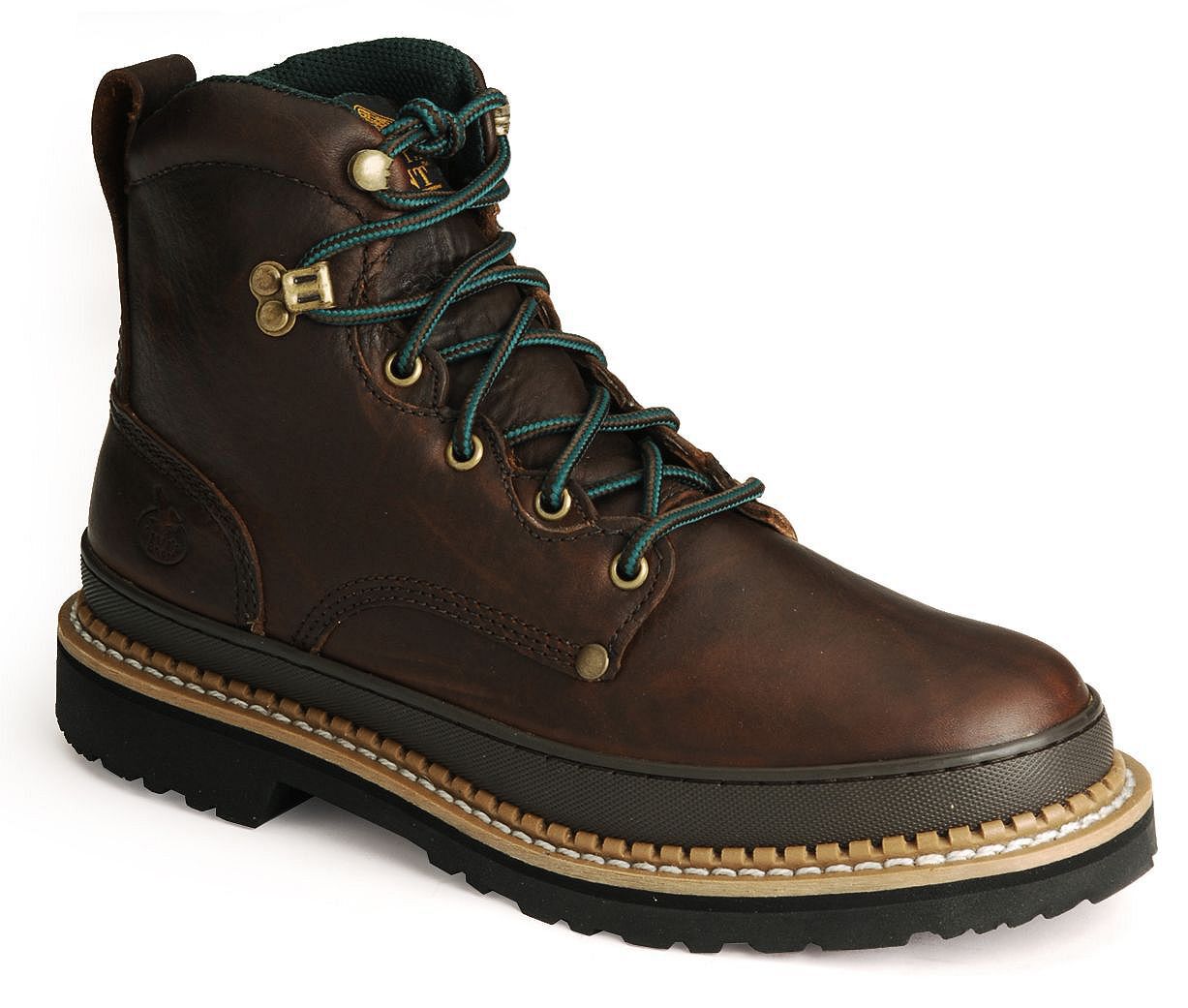 Georgia Boot Men's Georgia Giant 6" Lace-Up Work Boots - Soft Toe, Brown, hi-res