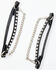 Almax Women's Rhinestone Stud Leather Boot Strap, Black, hi-res