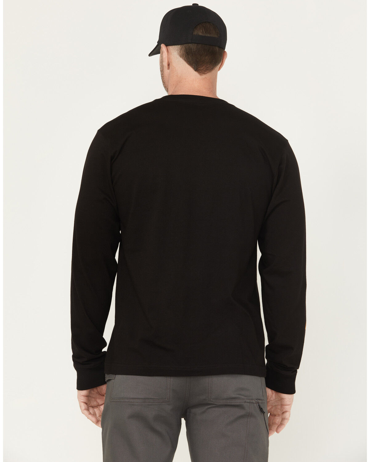 Image #4 - Thorogood Men's USA Logo Long Sleeve Work T-Shirt, Black, hi-res