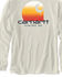 Image #1 - Carhartt Men's Relaxed Fit Heavyweight Long Sleeve Graphic Work T-Shirt, Taupe, hi-res
