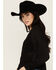 Image #2 - Revel Women's Layer Crochet Long Sleeve Shirt, Black, hi-res