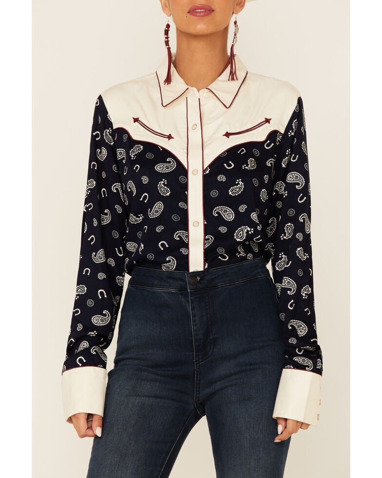 wrangler paisley shirt