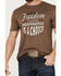 Image #3 - Cody James Men's Freedom Short Sleeve Graphic T-Shirt, Brown, hi-res