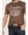 Image #3 - Cody James Men's Freedom Short Sleeve Graphic T-Shirt , Brown, hi-res