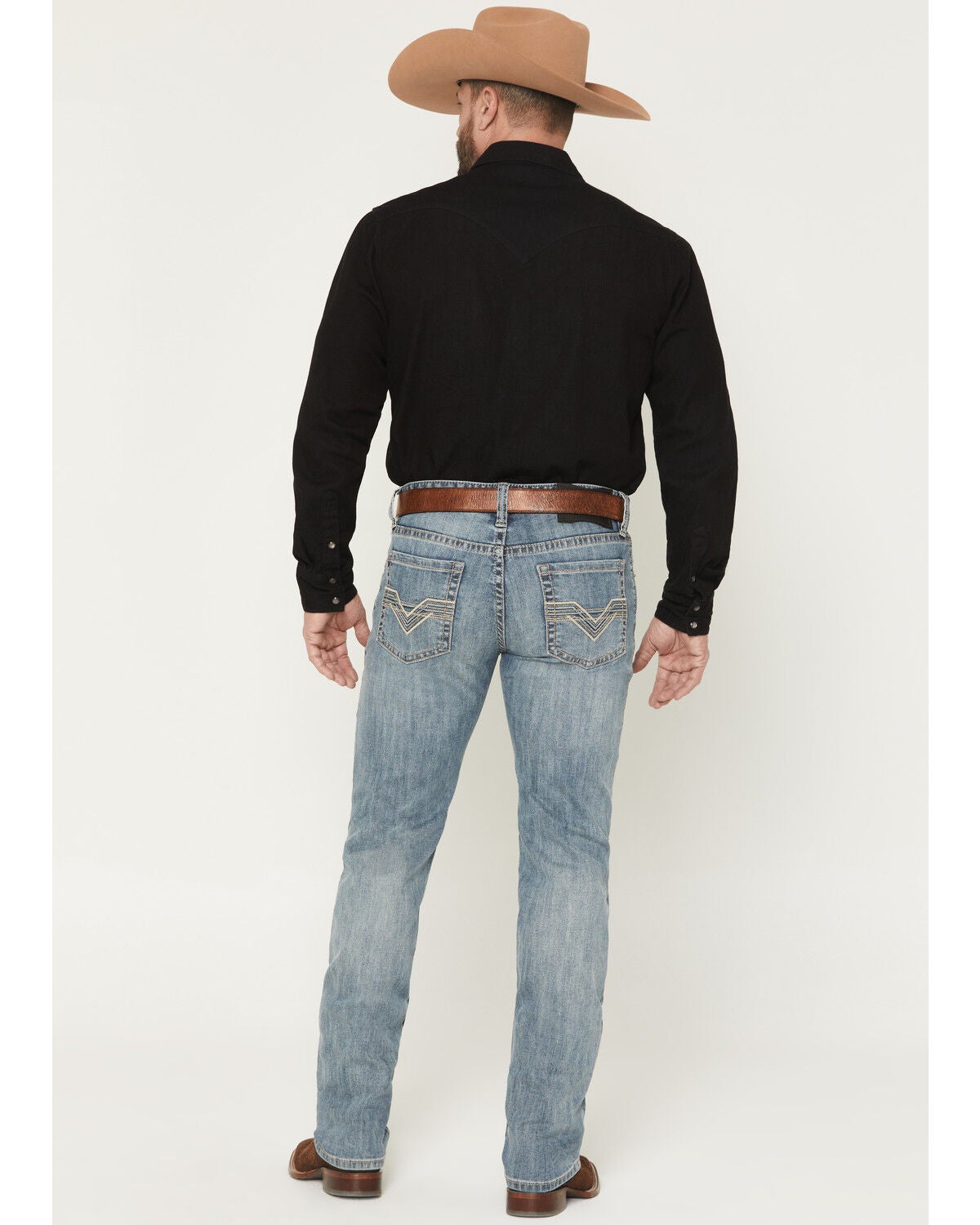 Image #3 - Rock & Roll Denim Men's Revolver Slim Straight Stretch Denim Jeans, Light Wash, hi-res