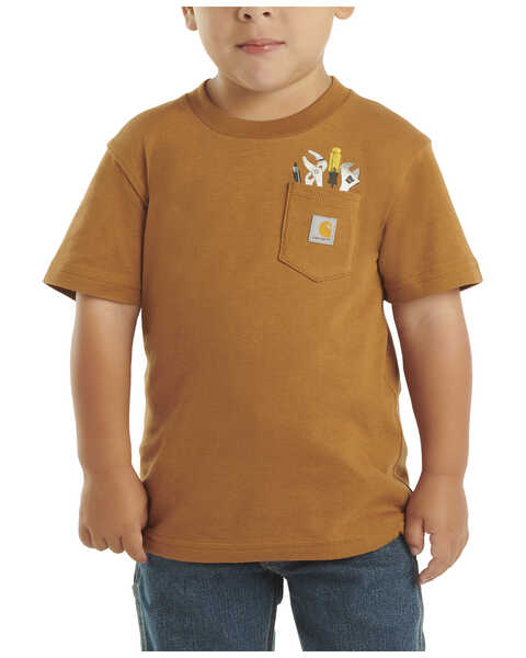 Carhartt Toddler Boys' Tool Pocket Short Sleeve Graphic T-Shirt, Brown, hi-res