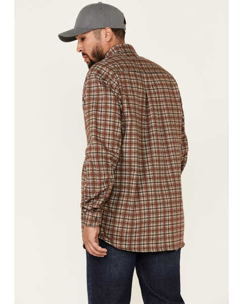 Image #4 - Cinch Men's FR Plaid Print Lightweight Long Sleeve Work Shirt , Brown, hi-res