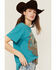 Image #2 - Shyanne Women's Horse Short Sleeve Graphic Tee, Medium Blue, hi-res