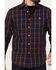 Image #3 - Resistol Men's Englewood Plaid Button Down Western Shirt, Navy, hi-res