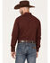Image #4 - Ariat Men's Jurlington Retro Fit Solid Long Sleeve Pearl Snap Western Shirt, Chocolate, hi-res