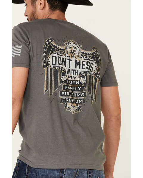 Image #5 - Buck Wear Men's Don't Mess Short Sleeve Graphic T-Shirt, Charcoal, hi-res