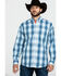 Image #5 - Resistol Men's Heitmiller Ombre Large Plaid Long Sleeve Western Shirt , Blue, hi-res