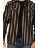 Image #3 - Moonshine Spirit Men's Lure Lurex Striped Print Long Sleeve Snap Western Shirt, Black, hi-res