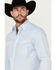 Image #2 - Wrangler 20X Men's Geo Print Long Sleeve Pearl Snap Stretch Western Shirt, Blue, hi-res