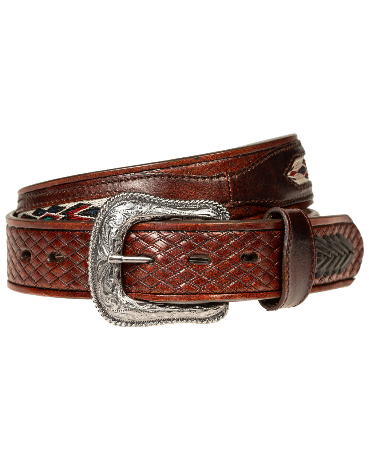 Image #1 - Wrangler Men's 38mm Chevron Lace Belt, , hi-res