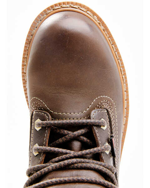 Image #6 - Hawx Men's  USA Wedge Work Boots - Steel Toe, Brown, hi-res