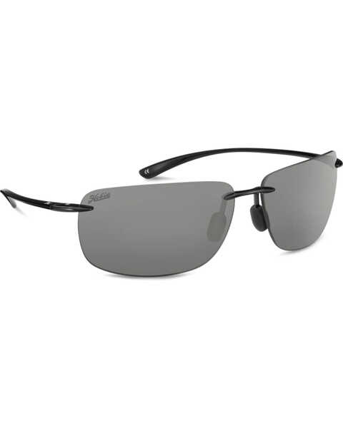 Hobie Men's Gray and Shiny Black Polarized Rips Sunglasses , Black, hi-res