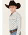 Image #3 - Cody James Boys' Geo Print Long Sleeve Snap Western Shirt, Ivory, hi-res