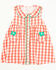 Image #2 - Angel Dear infant Girls' Strawberry Gingham Sleeveless Snap Dress And Diaper Set - 2 Piece, Red, hi-res