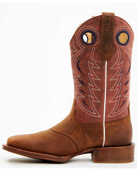 Image #3 - RANK 45® Men's Warrior Xero Gravity Western Performance Boots - Broad Square Toe, Red, hi-res