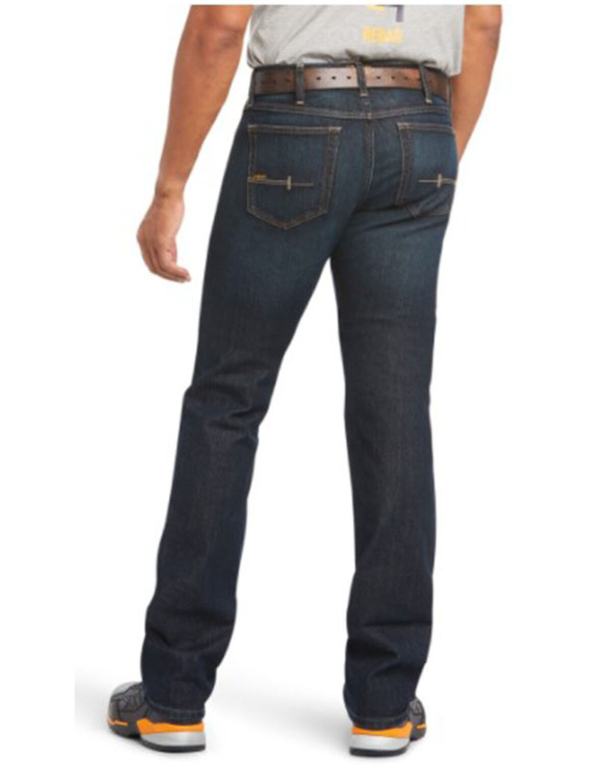 Image #2 - Ariat Men's M7 Rebar Durastretch Dark Basic Slim Straight Work Jeans, Indigo, hi-res