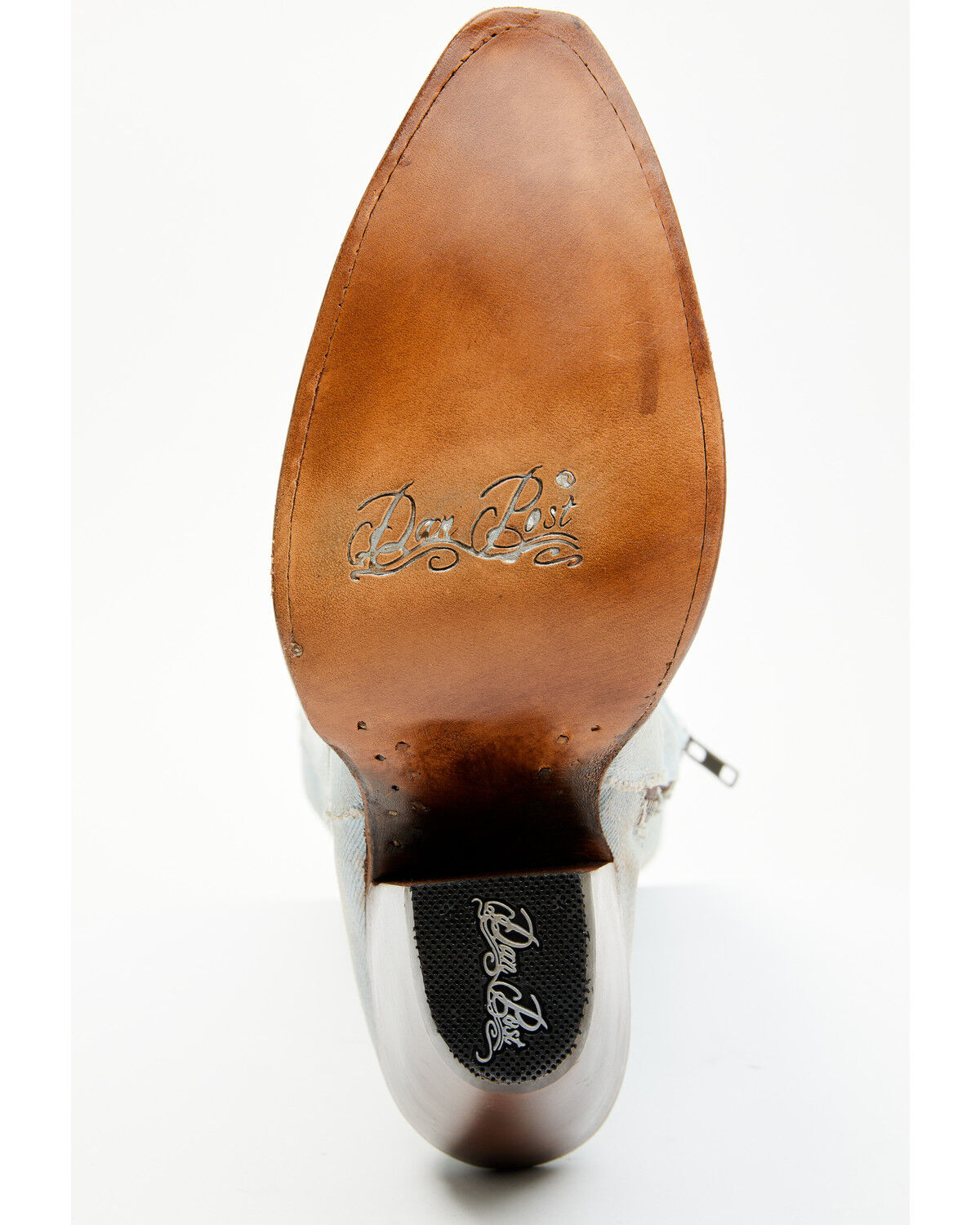 Image #7 - Dan Post Women's Denim Tall Western Boots - Snip Toe, Blue, hi-res