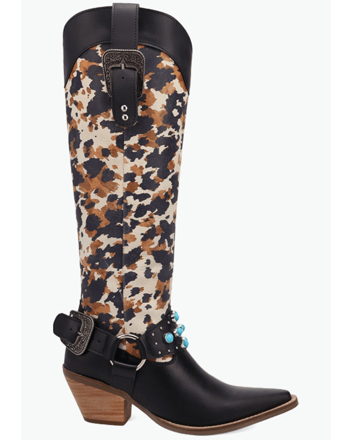 Image #2 - Dingo Women's City Slicker Tall Western Boots - Snip Toe, Black, hi-res