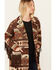 Image #2 - Shyanne Women's Tribal Tapestry Fringe Coat, Medium Brown, hi-res