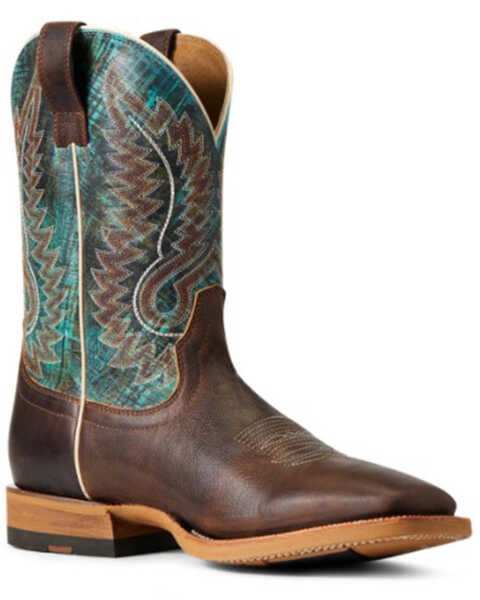 Image #1 - Ariat Men's Cow Camp Leather Western Performance Boot - Broad Square Toe , Brown, hi-res