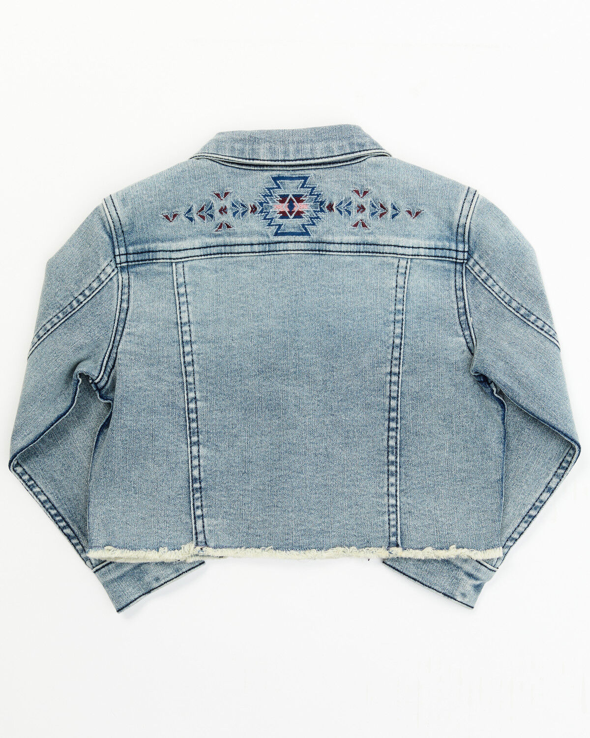 Image #3 - Shyanne Toddler Girls' Forks Light Wash Frayed Embroidered Denim Jacket, Medium Wash, hi-res