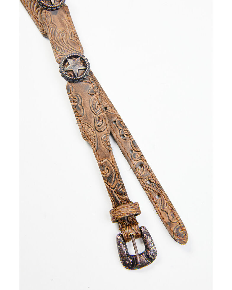 Cody James Star Concho Hat Band, Brown, hi-res