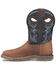 Image #3 - Double H Men's Geddy Waterproof Western Work Boots - Composite Toe , Brown, hi-res