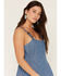Image #2 - Rock & Roll Denim Women's Sleeveless Buckle Denim Mini Dress, Medium Wash, hi-res