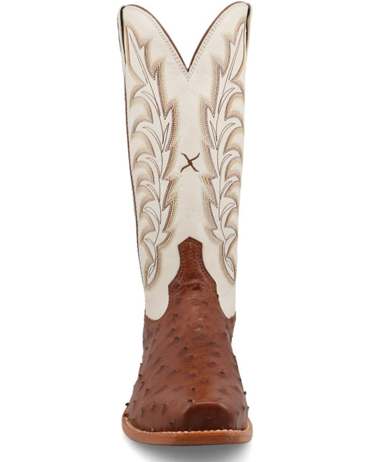 Image #4 - Twisted X Women's Exotic Full Quill Ostrich Western Boots - Square Toe, Chestnut, hi-res