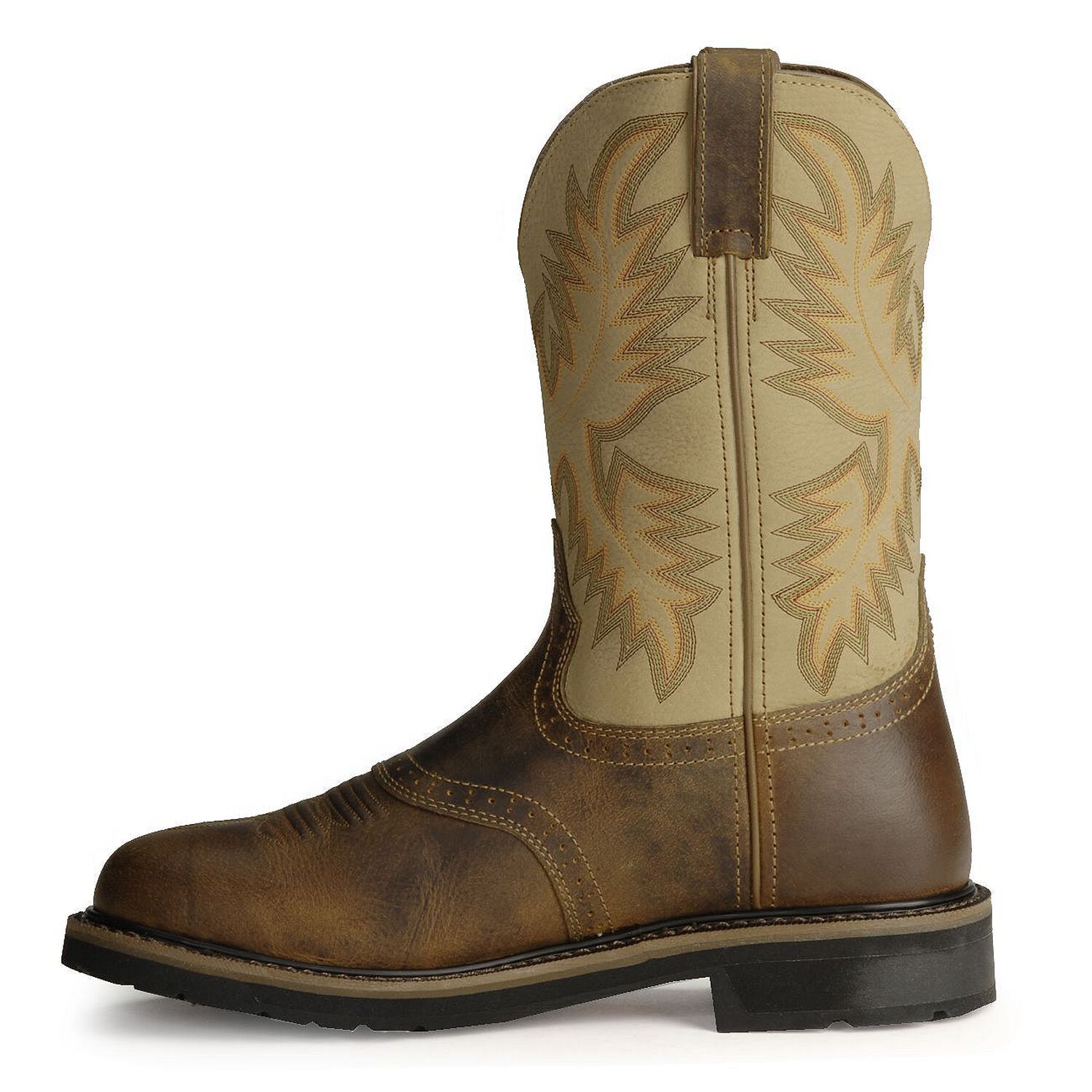 Image #3 - Justin Men's Stampede Superintendent Work Boots - Steel Toe, Brown, hi-res