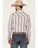 Image #4 - Moonshine Spirit Men's Stripe Plaid Long Sleeve Snap Western Shirt, White, hi-res
