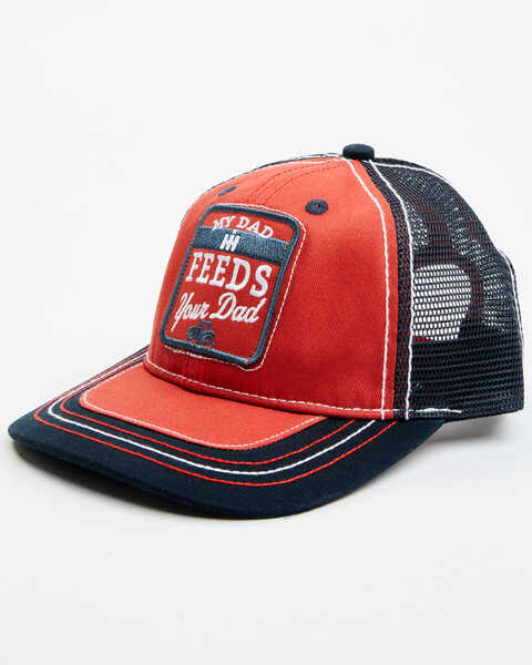 Image #1 - Case IH Toddler Boys' My Dad Feeds Your Dad Ball Cap , Red, hi-res